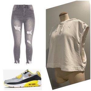 PUMA SLEEVELESS HOODED TOP